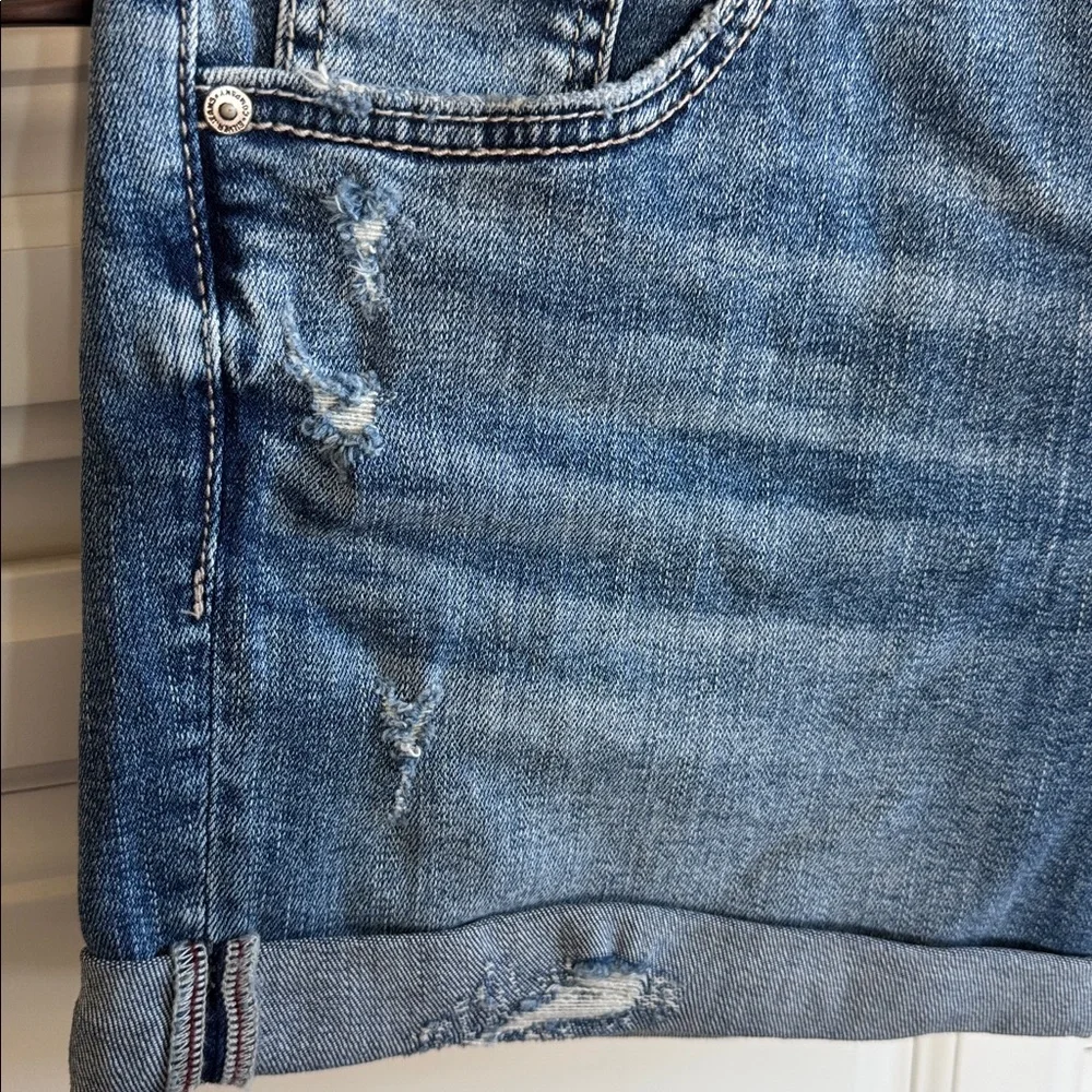 Silver Jeans Distressed Blue Jean Shorts